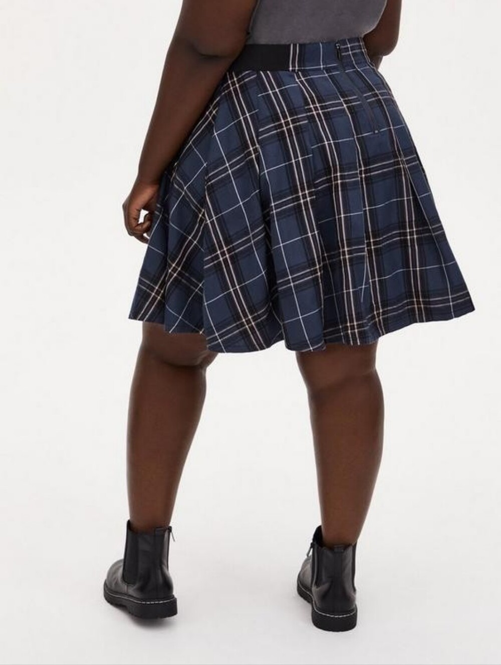 Torrid Mini Twill Pleated Skater Skirt, Size 1 (1X/14-16) - Picture 5 of 5